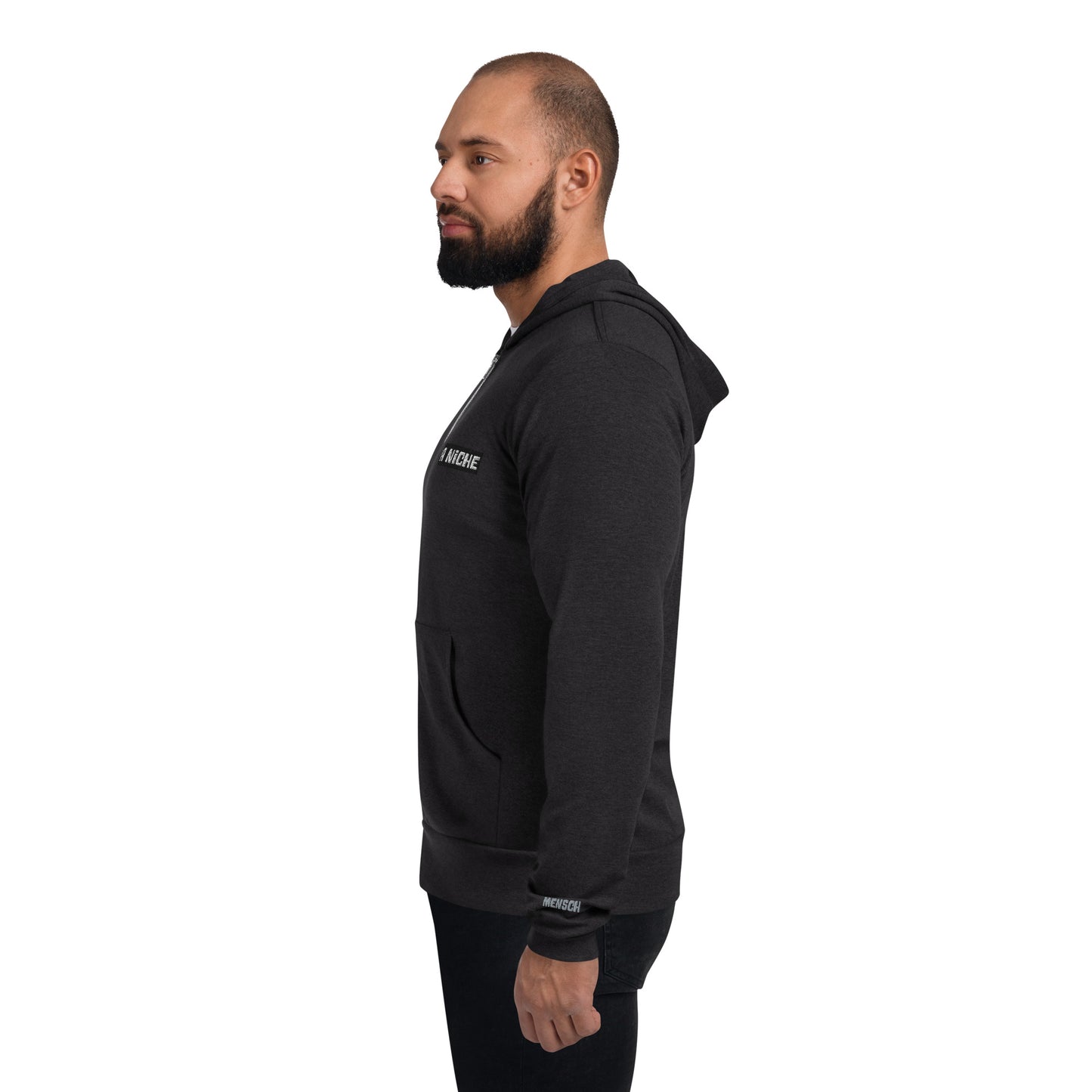 Niche Embroidered Zip Hoodie