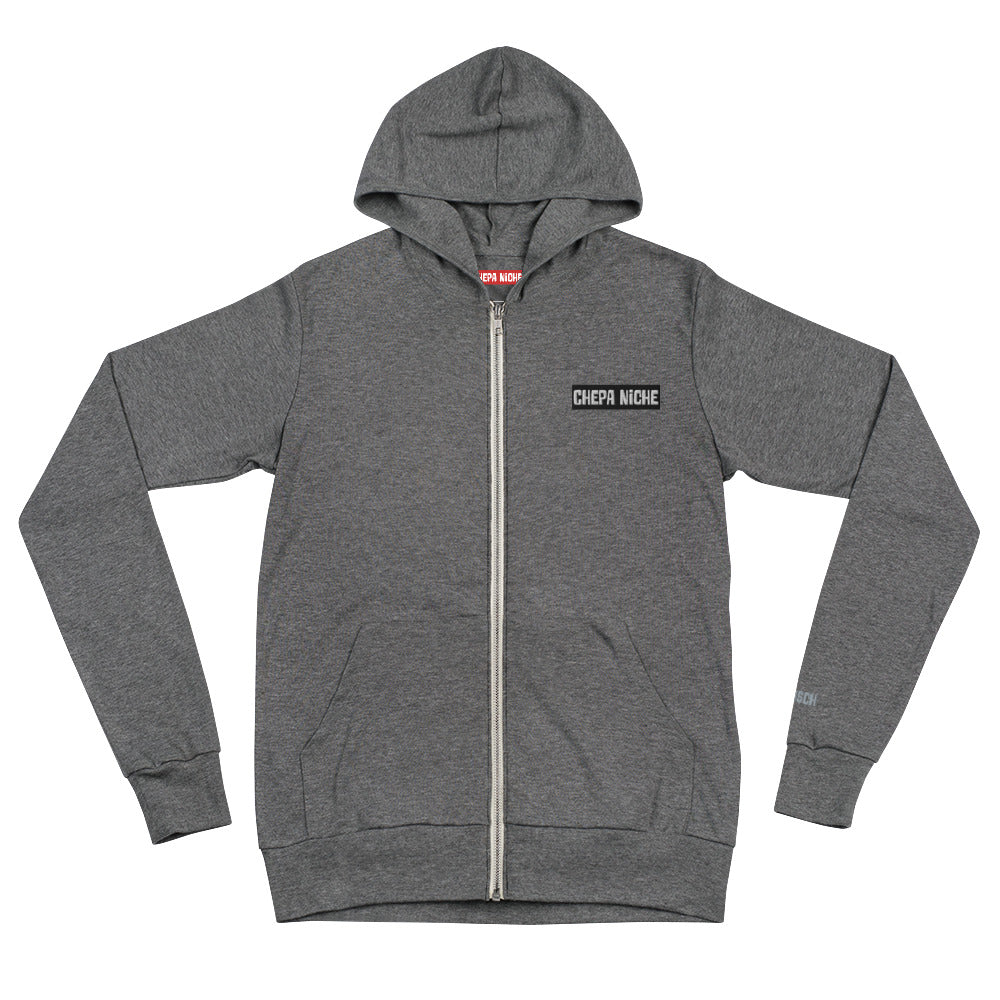 Niche Embroidered Zip Hoodie
